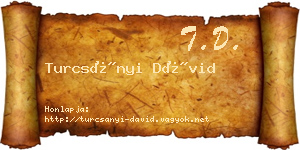 Turcsányi Dávid névjegykártya