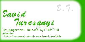 david turcsanyi business card